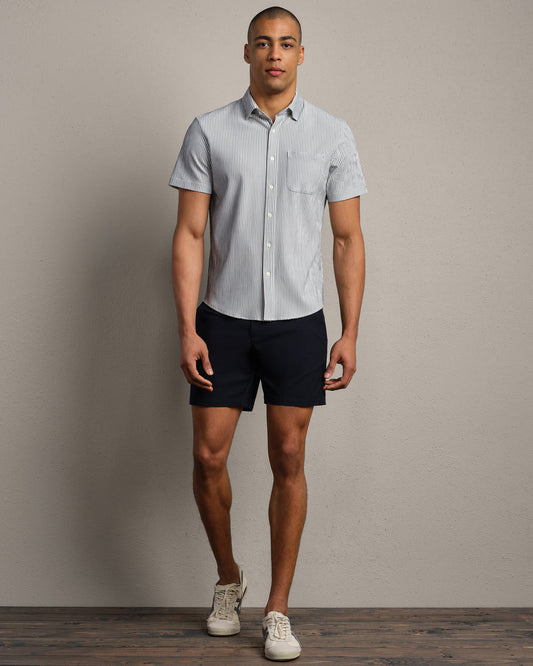 Commuter® Seersucker Short Sleeve Button Down - US 8915