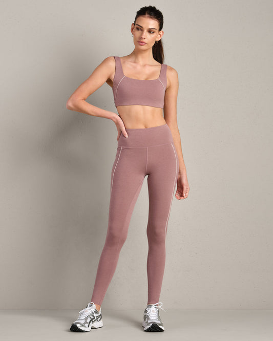 Heather Revive™ Contrast 7/8 Pocket Legging - US 3327