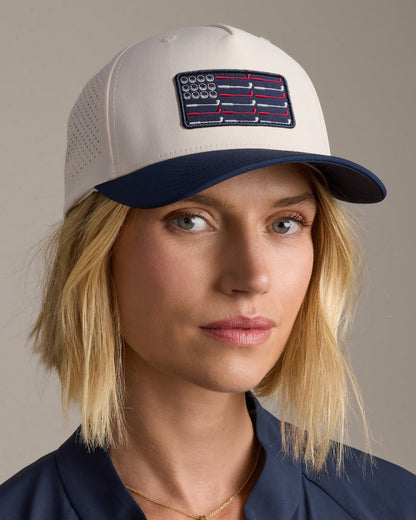 American Flag Trucker Hat - US 5936
