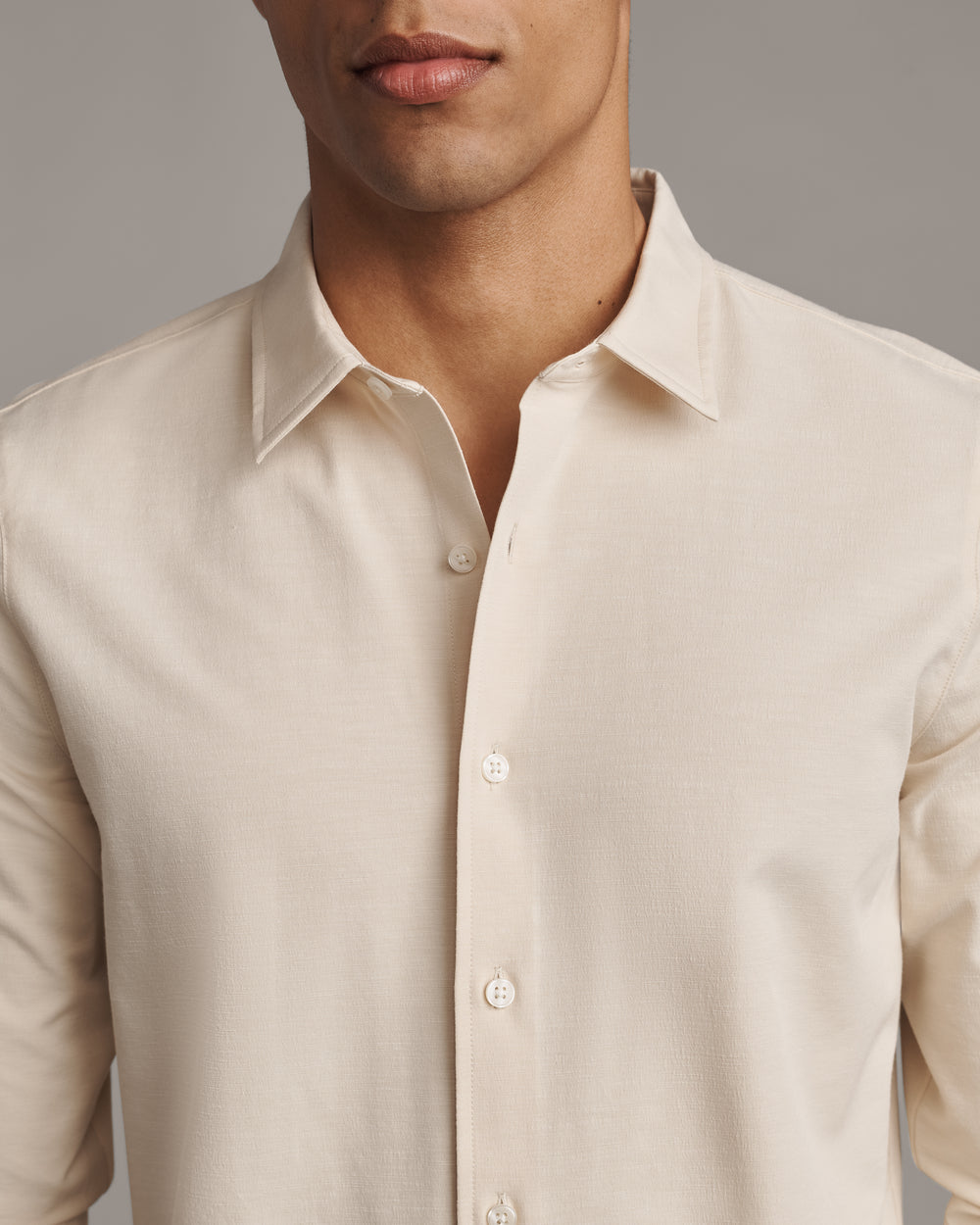 Brezza Linen-Blend Shirt - US 9146