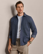 Brezza Linen-Blend Shirt - US 9436