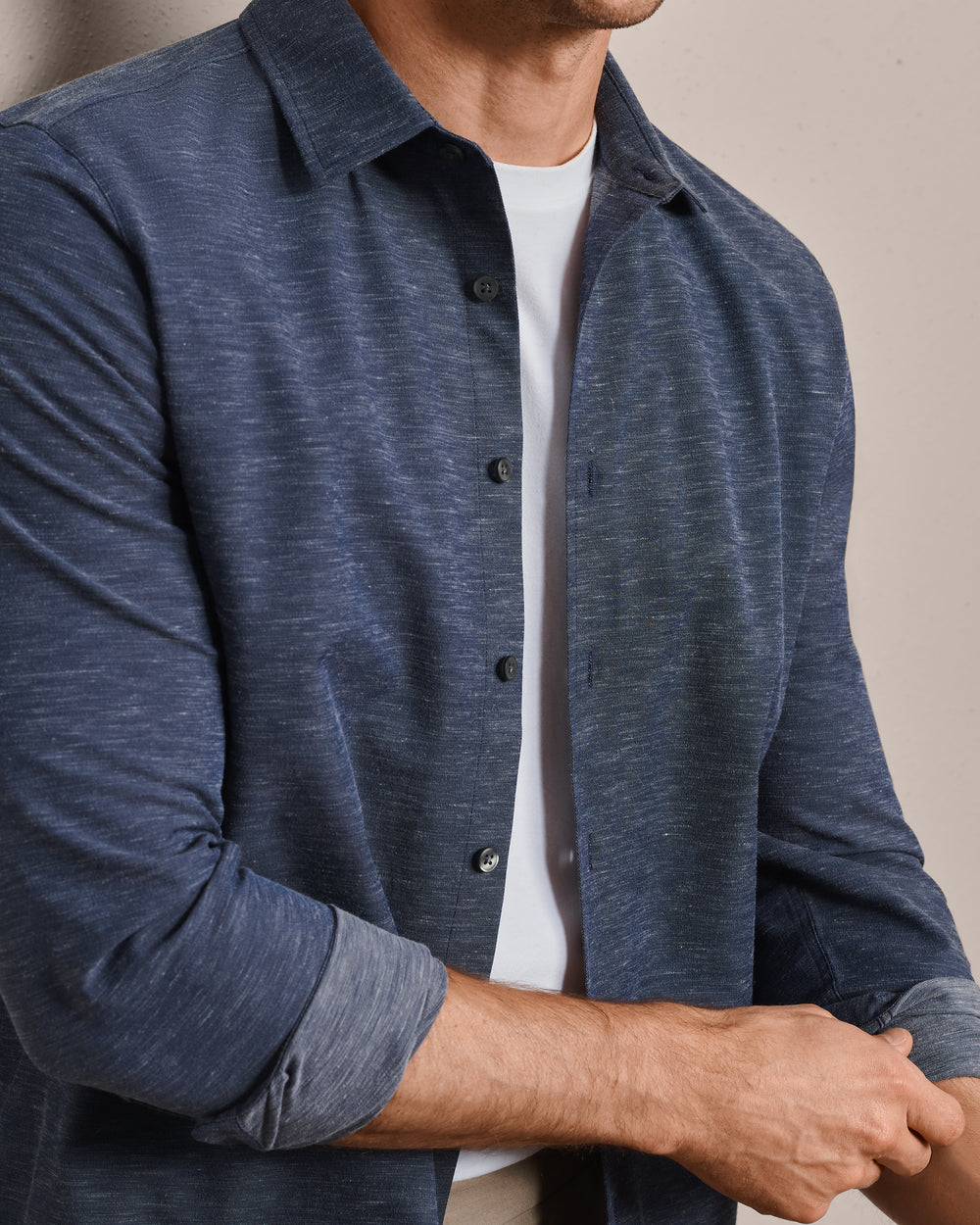 Brezza Linen-Blend Shirt - US 9436