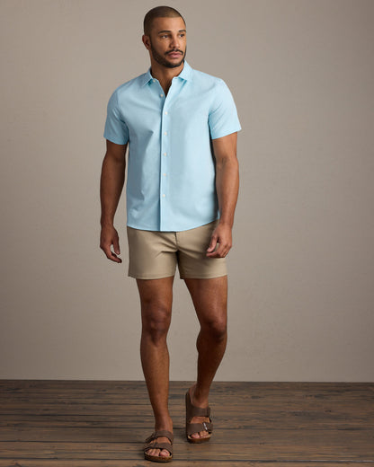 Brezza Linen-Blend Short Sleeve Shirt - US 3608