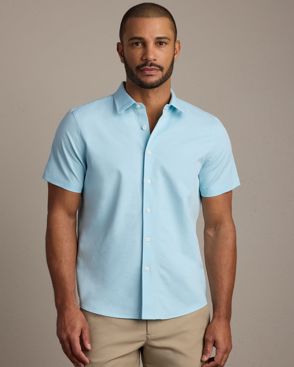 Brezza Linen-Blend Short Sleeve Shirt - US 3608