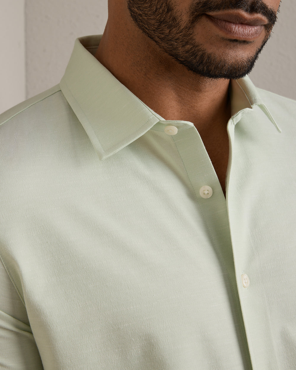 Brezza Linen-Blend Short Sleeve Shirt - US 3828