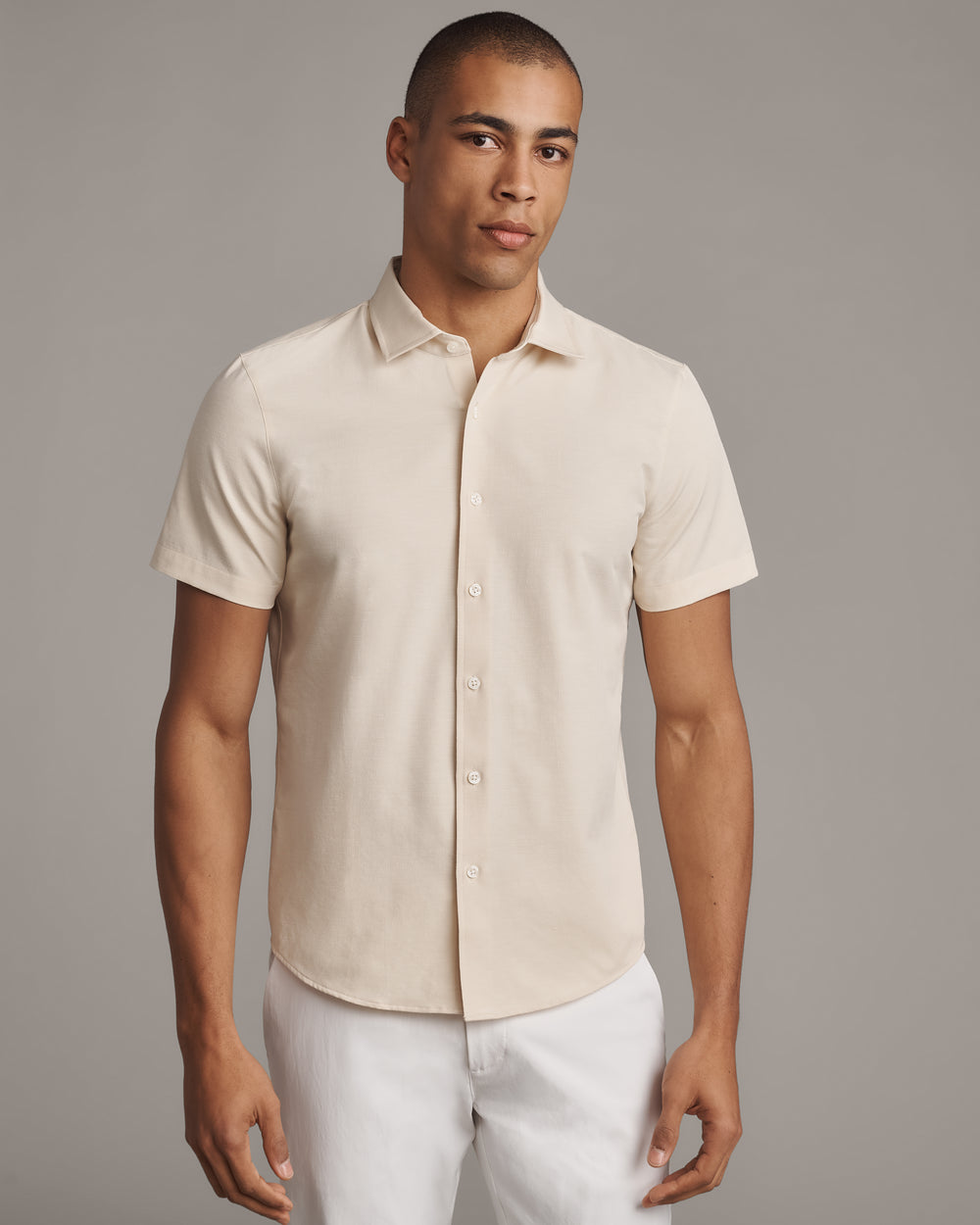 Brezza Linen-Blend Short Sleeve Shirt - US 5480