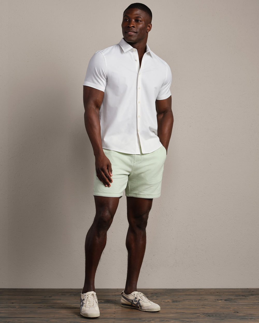 Brezza Linen-Blend Short Sleeve Shirt - US 8489