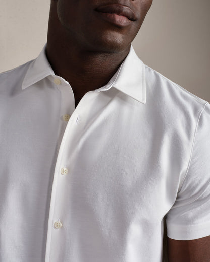 Brezza Linen-Blend Short Sleeve Shirt - US 8489