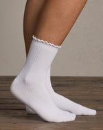 C.O.R. Scalloped Half Crew Sock - US 2281