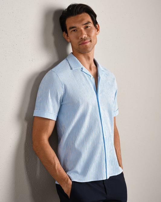 Commuter® Seersucker Camp Collar Shirt - Classic - US 0265