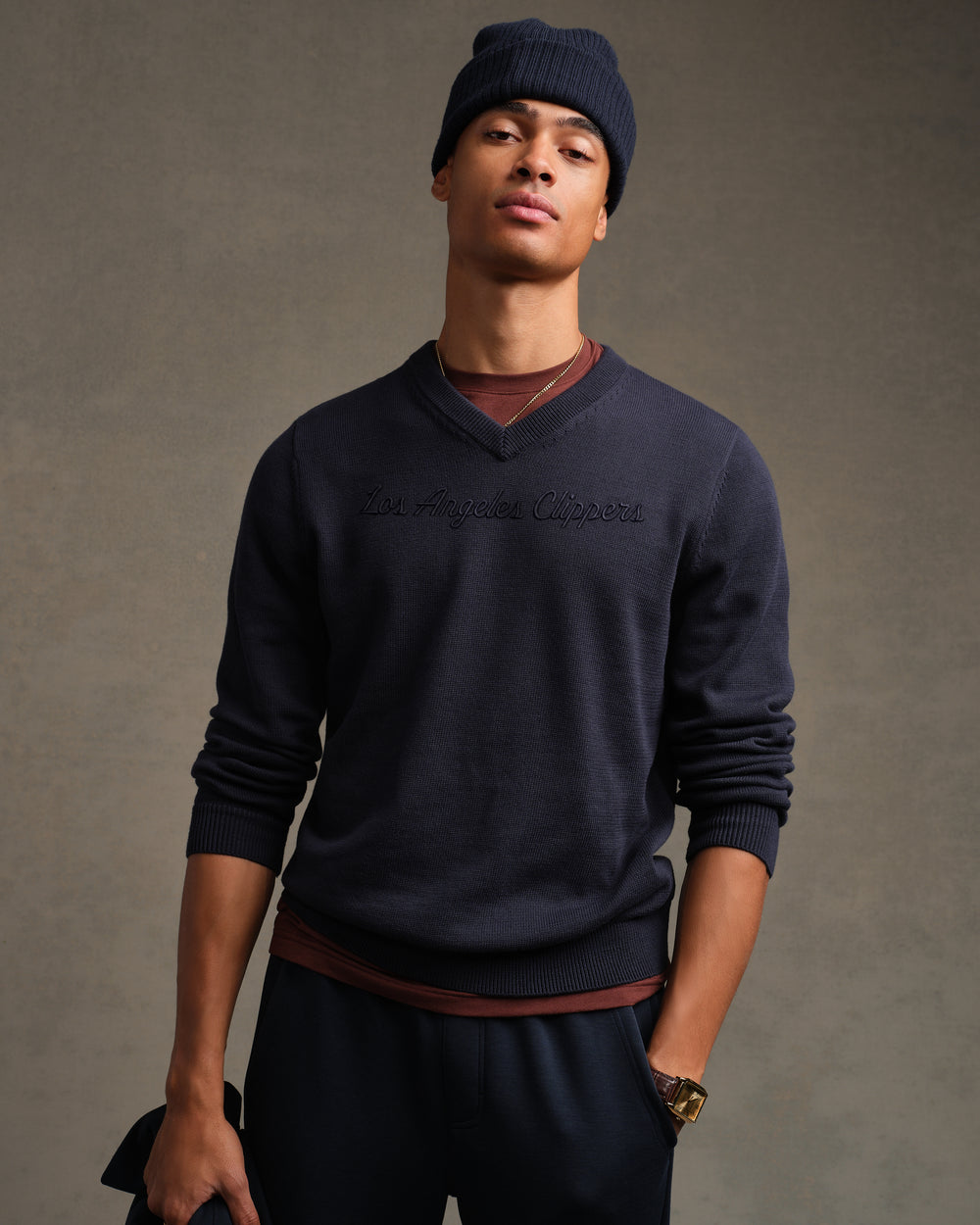 LA Clippers NBA Commuter® V-Neck Sweater - US 9611