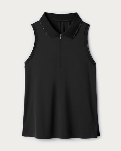 Course to Court Sleeveless Zip Polo - US 7213