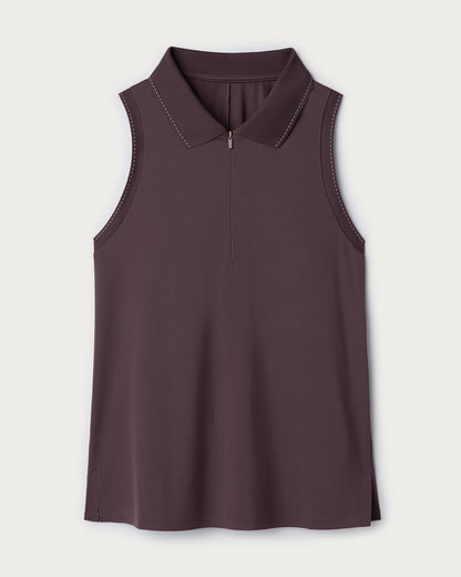 Course to Court Sleeveless Zip Polo - US 1569