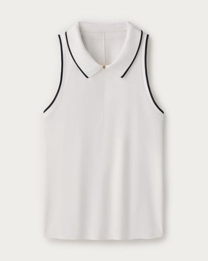 Course to Court Sleeveless Zip Polo - US 5102