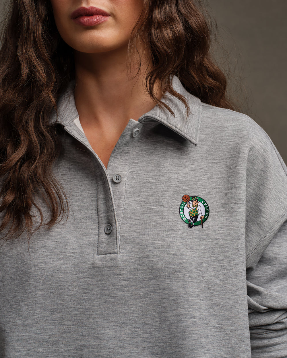 Boston Celtics NBA DreamGlow® Polo Sweatshirt - US 7078
