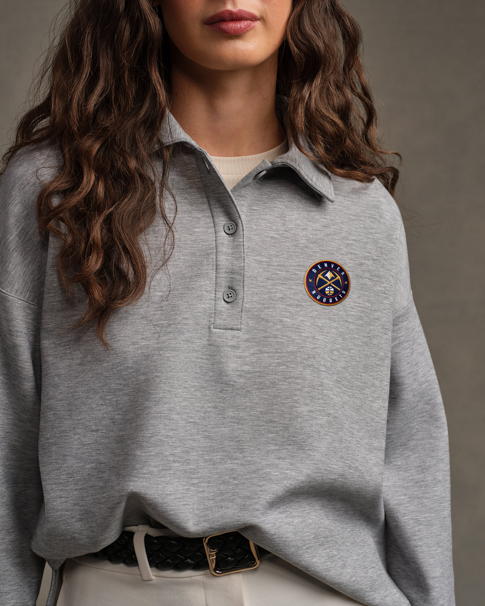 Denver Nuggets NBA DreamGlow® Polo Sweatshirt - US 5475