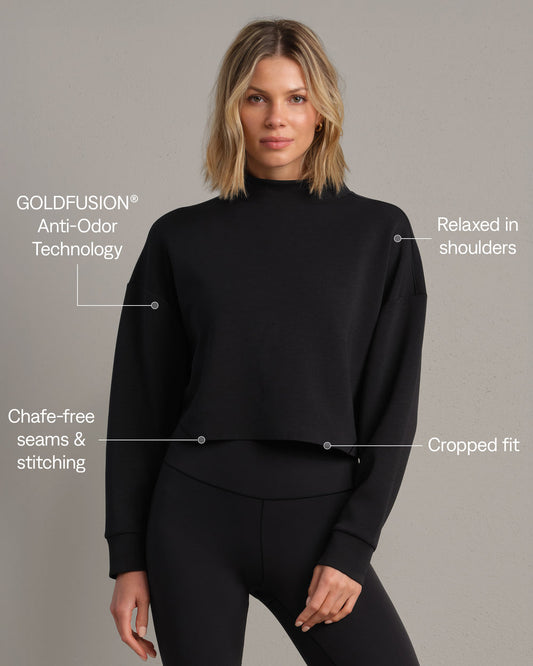 DreamGlow® Cropped Mock Neck - US 5564