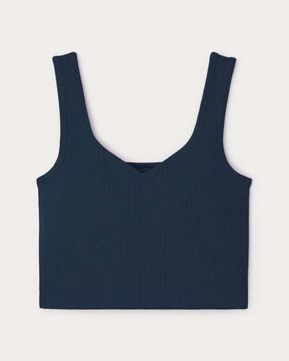 Seamless Embossed Crop Tank - US 6465