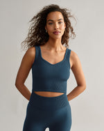 Seamless Embossed Crop Tank - US 6465