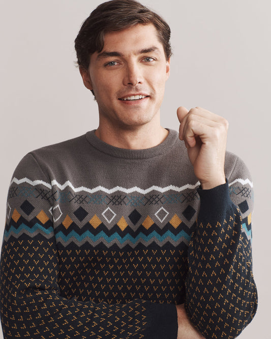 Fair Isle Crew Neck Sweater - US 3759