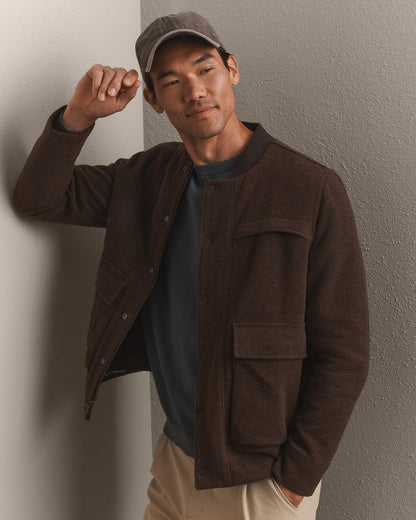 Felted Wool Bomber Jacket - US 1073