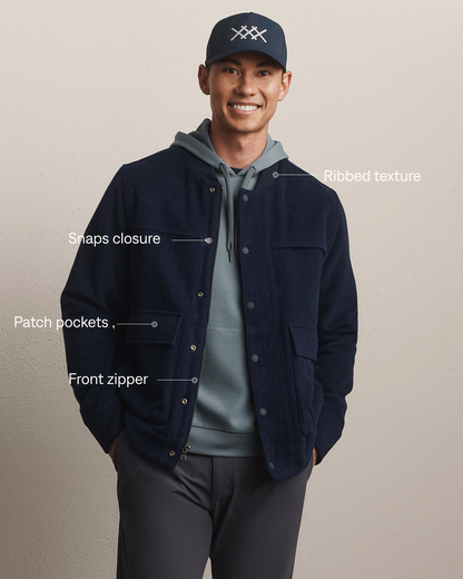 Felted Wool Bomber Jacket - US 1073