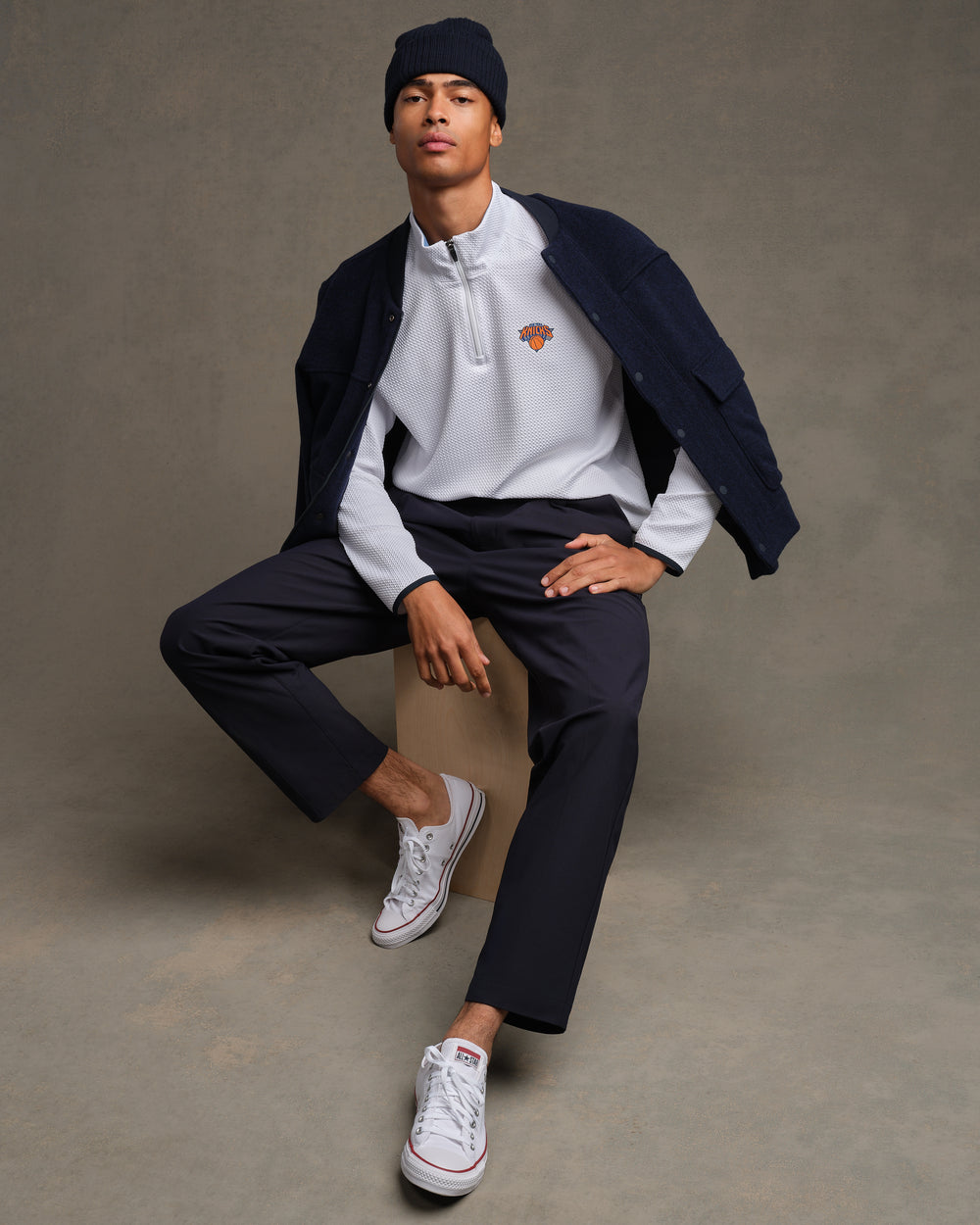 New York Knicks NBA Founder's Golf 1/4 Zip - US 7156