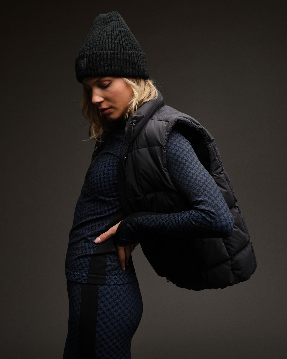 Après Houndstooth Seamless 1/4 Zip - US 4062