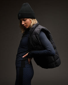 Navy Blue Houndstooth