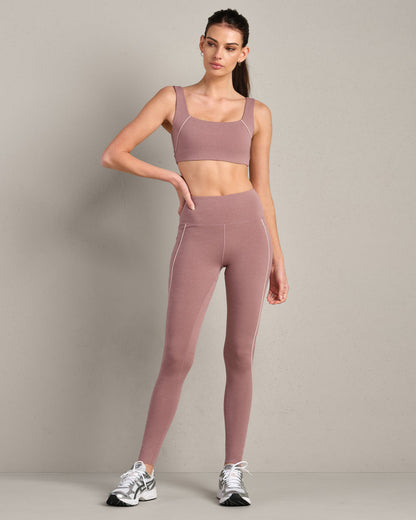 Heather Revive™ Contrast 7/8 Pocket Legging - US 3327
