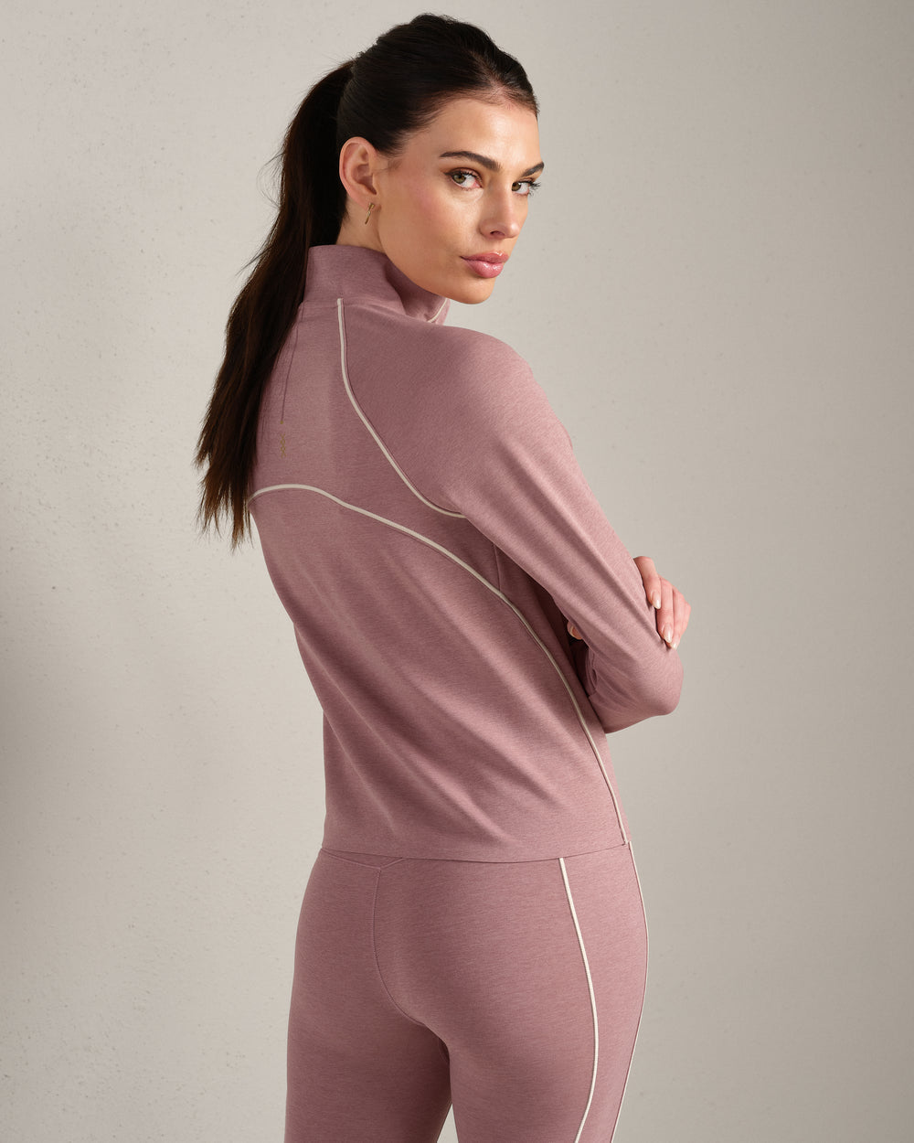 Heather Revive™ Contrast 1/4 Zip - US 5493