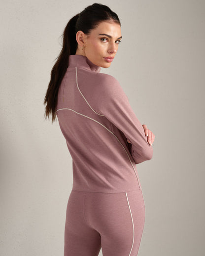 Heather Revive™ Contrast 1/4 Zip - US 5493