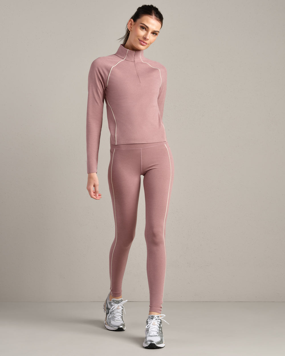 Heather Revive™ Contrast 1/4 Zip - US 5493