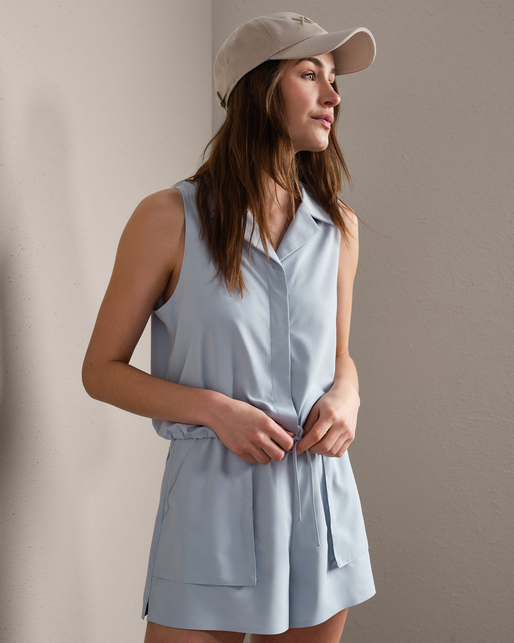 Mirage Sleeveless Notch Collar Blouse - US 9942