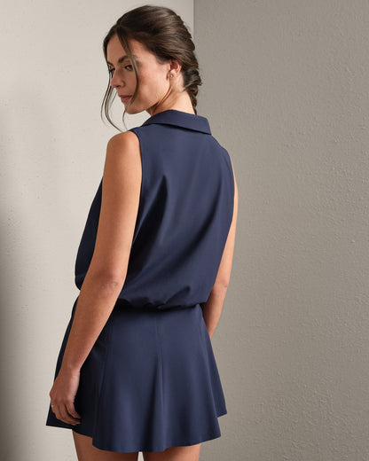 Mirage Sleeveless Notch Collar Blouse - US 3835