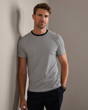 White Onyx/True Navy Stripe