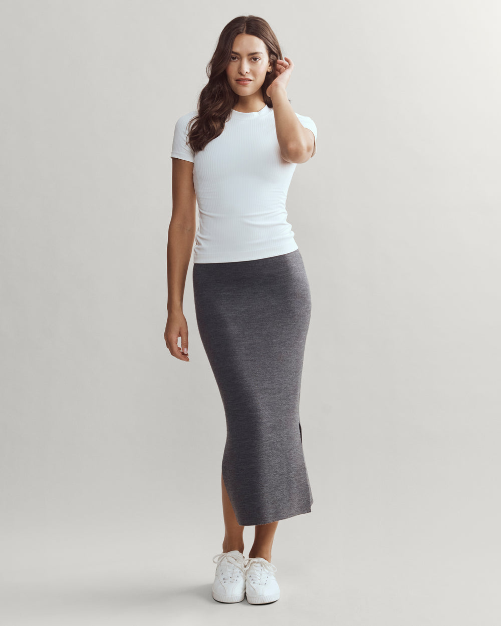 Porto Merino Blend Sweater Skirt - US 9902