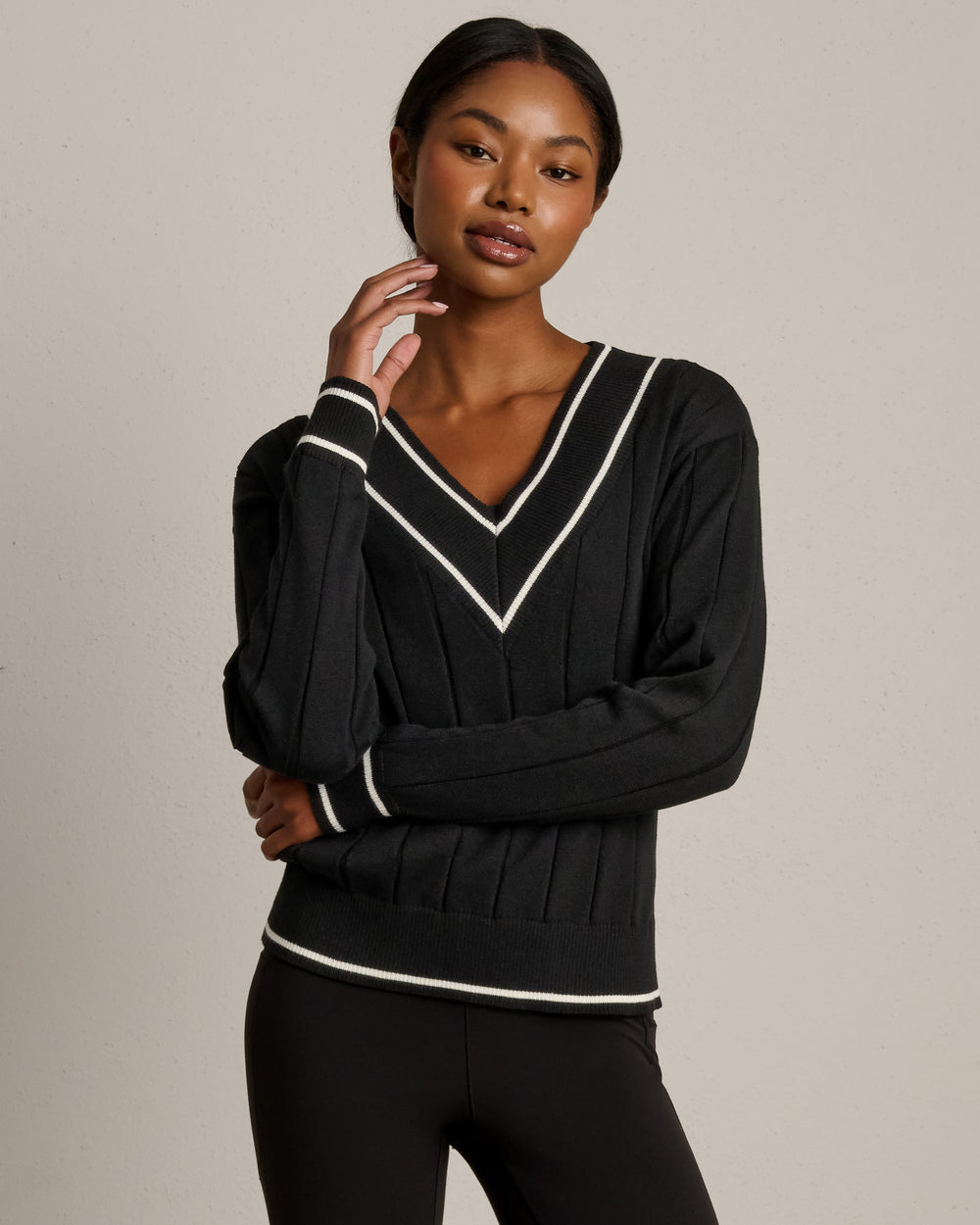 Varsity Cable Knit Sweater - US 6179