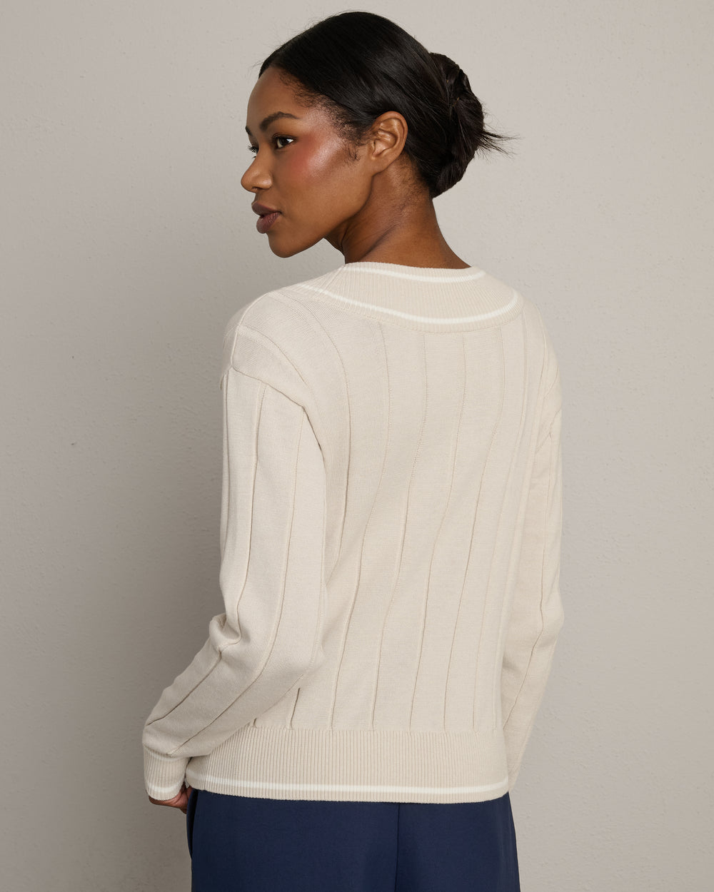 Varsity Cable Knit Sweater - US 1254