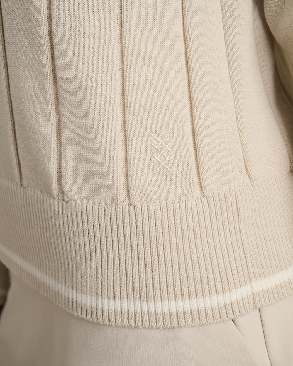 Varsity Cable Knit Sweater - US 1254