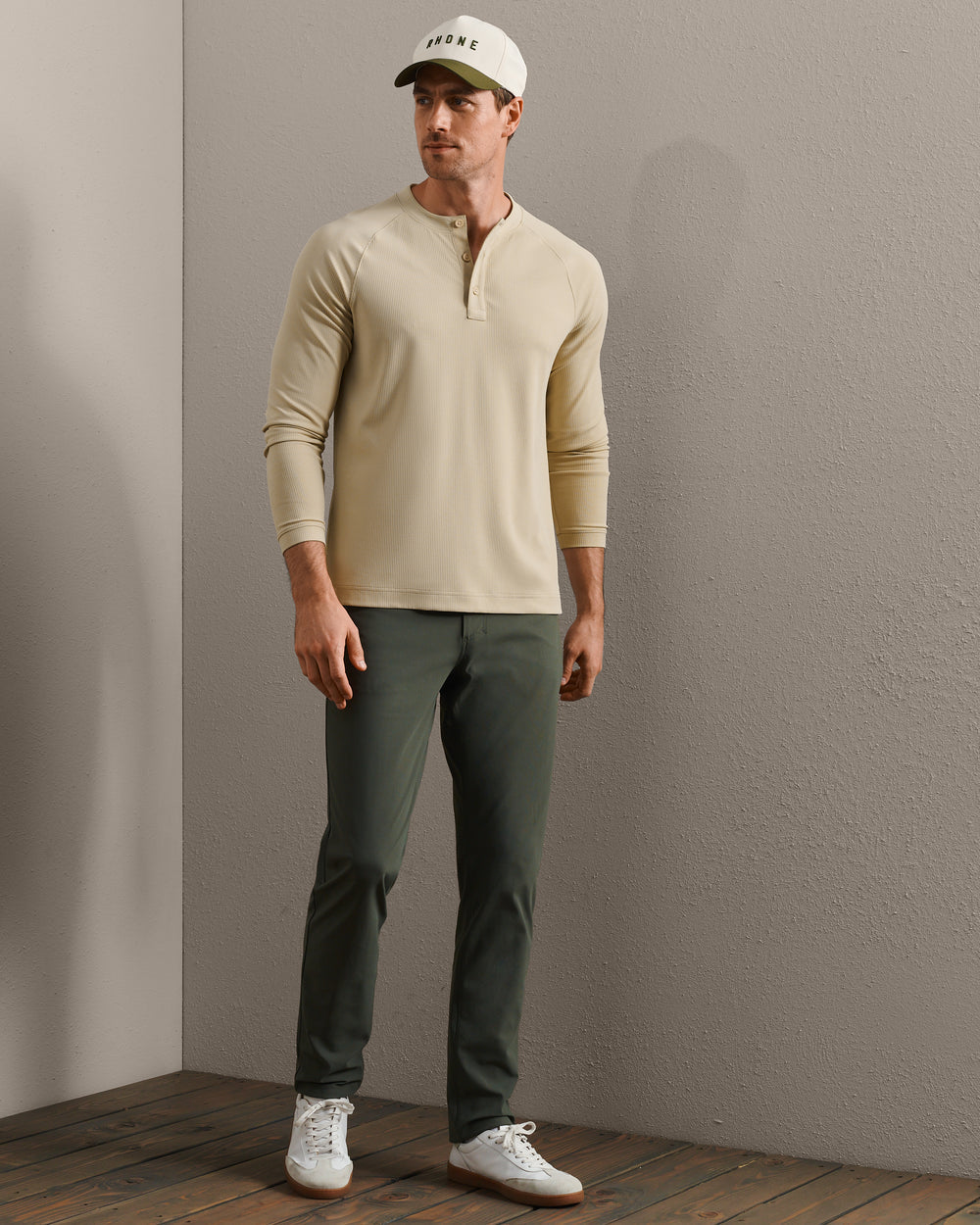 Waffle Tech Henley - US 4253
